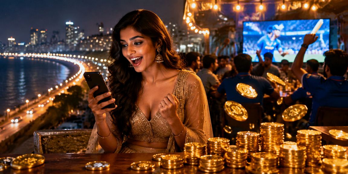 Mobile player betting on IPL cricket and enjoying Teen Patti in Mumbai